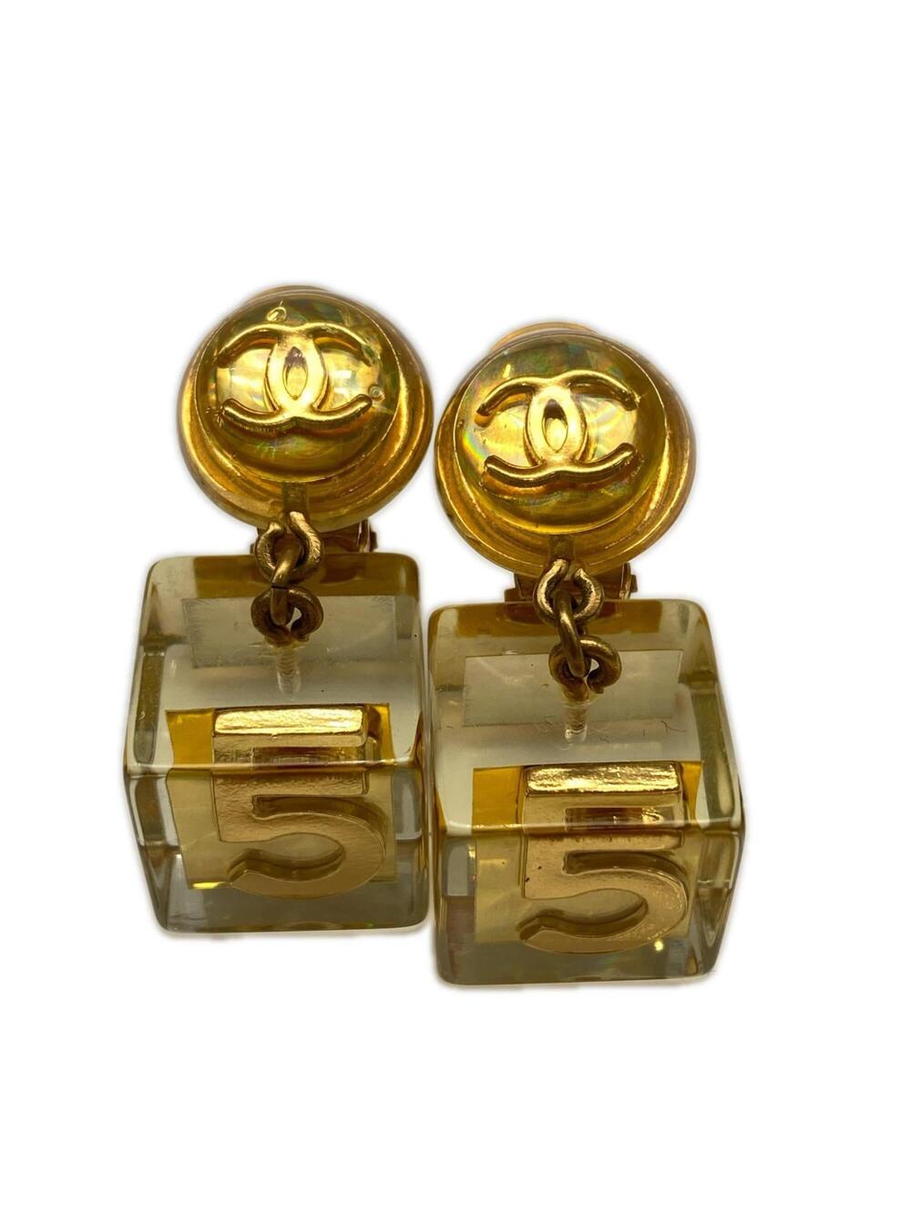 Chanel Cc Logo Clip-On Earrings Metal #351381C10B